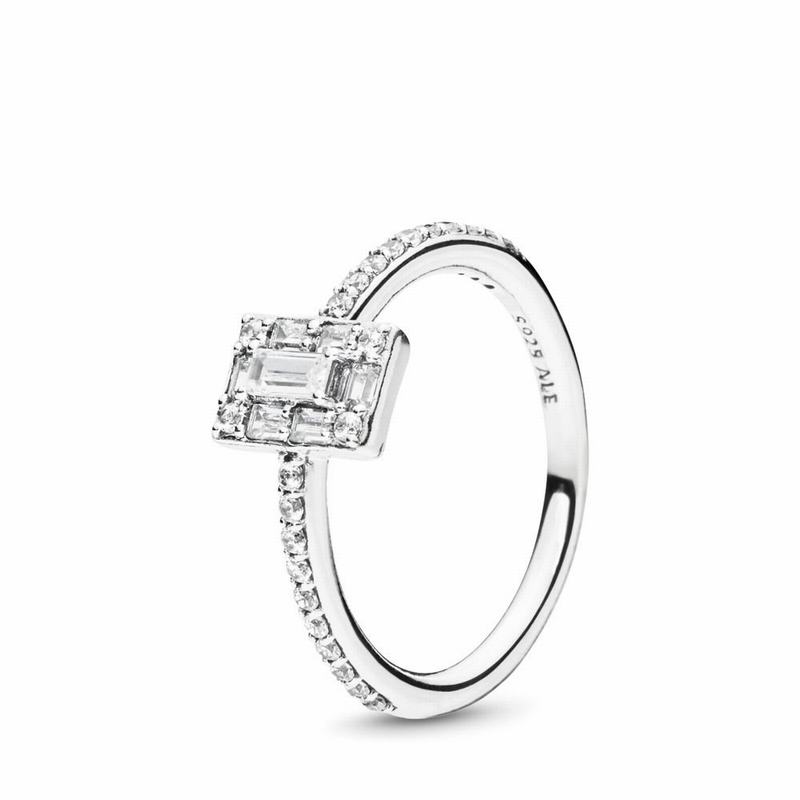 Pandora Australia Luminous Ice Promise Ring - Sterling Silver | OIWGYZ740